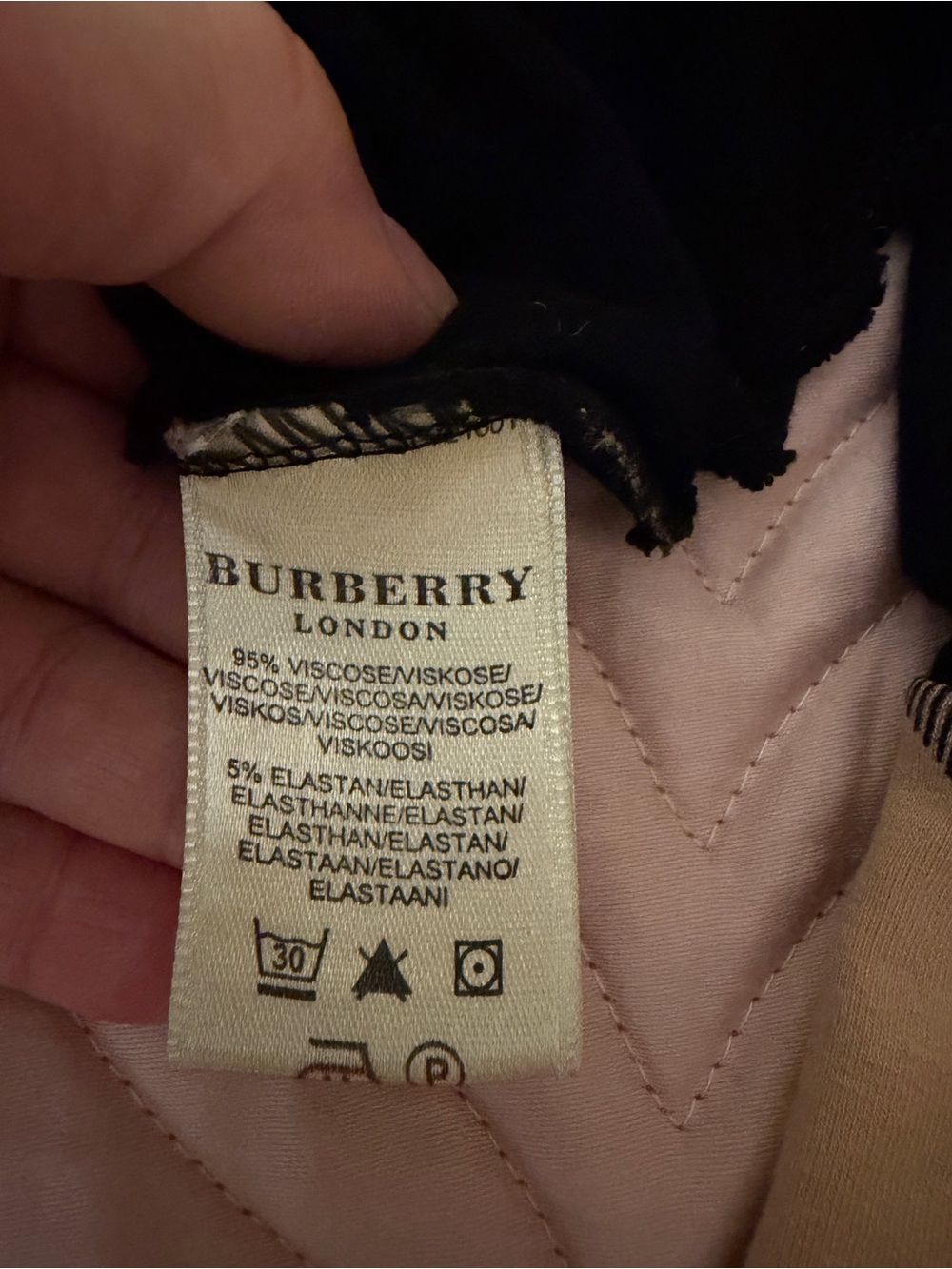 Burberry London Black Nova Long Sleeve Top Size S Made in Great Britain - Picture 3 of 11